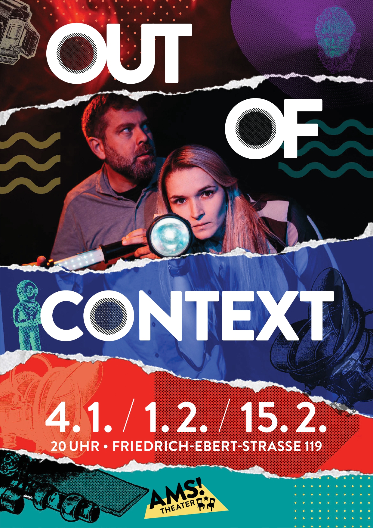 Franziska Pauli Schauspielerin Out of Context Tobias Sailer Improvisation Senator für Kultur Förderung Improtheater Improvisationstheater Poster Veranstaltung Aufführung